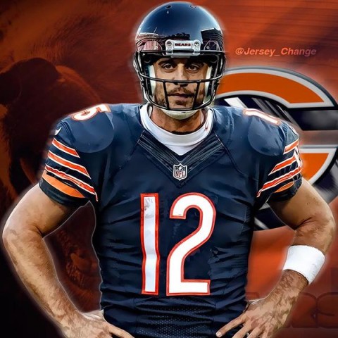 Aaron Rodgers in a Chicago Bears uniform