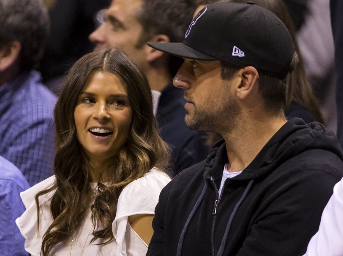 So Long Danica, We Hardly Knew Ye Danica Patrick with Aaron Rodgers in April 2018